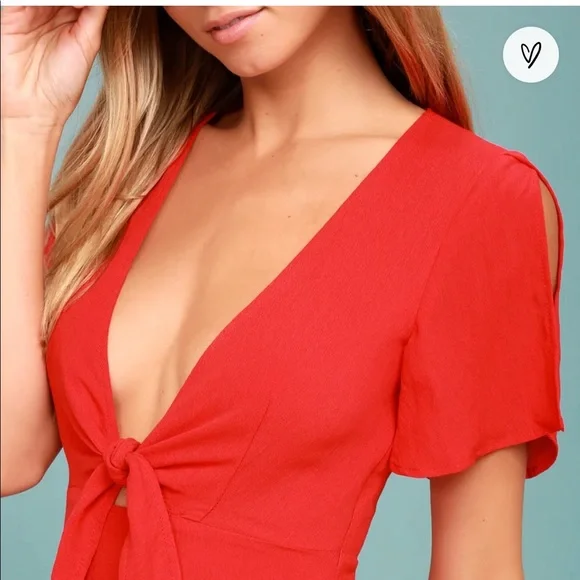 Lulu’s Tie Front Skater Dress - Picture 3 of 7